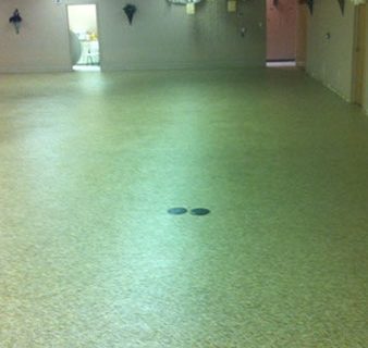 indoor green colourd concrete floor